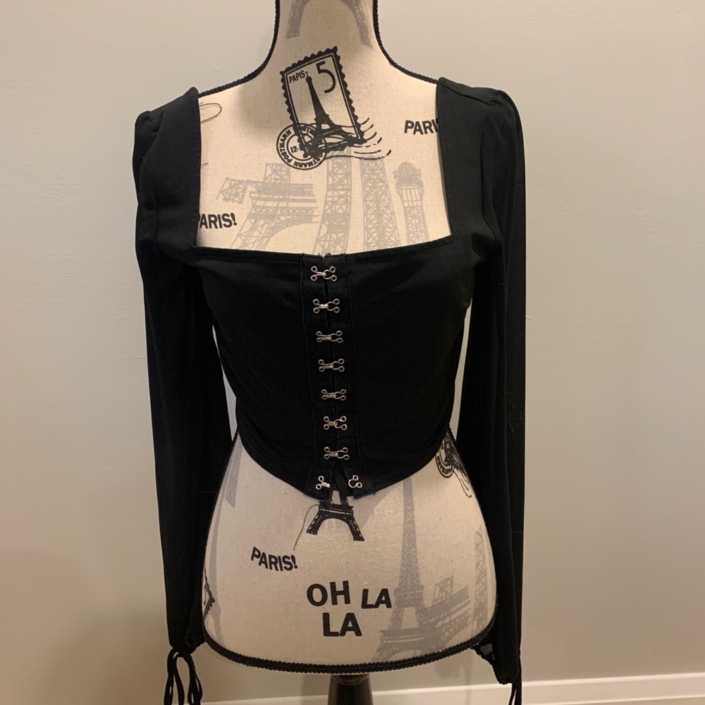 Mendocino Black Bustier Top